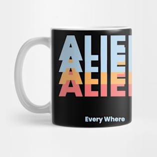 Alien  colored word Mug